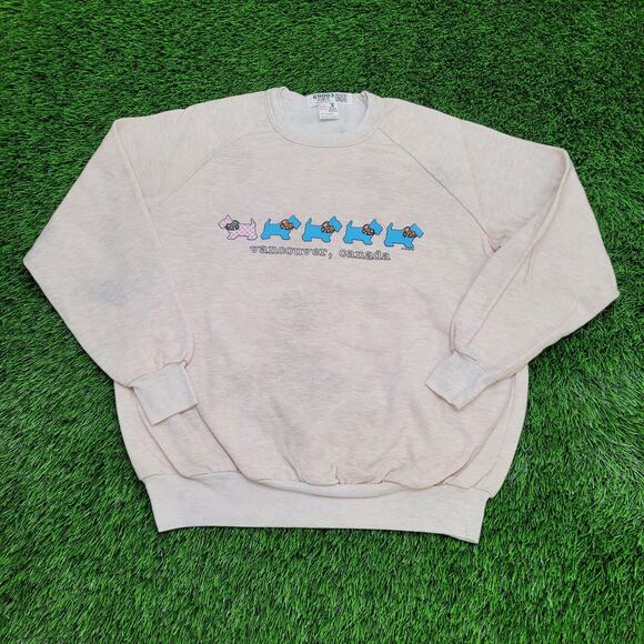 Vintage 1988 Yorkie Dog Sweatshirt Womens XL 23x26 Heathered - Picture 1 of 14